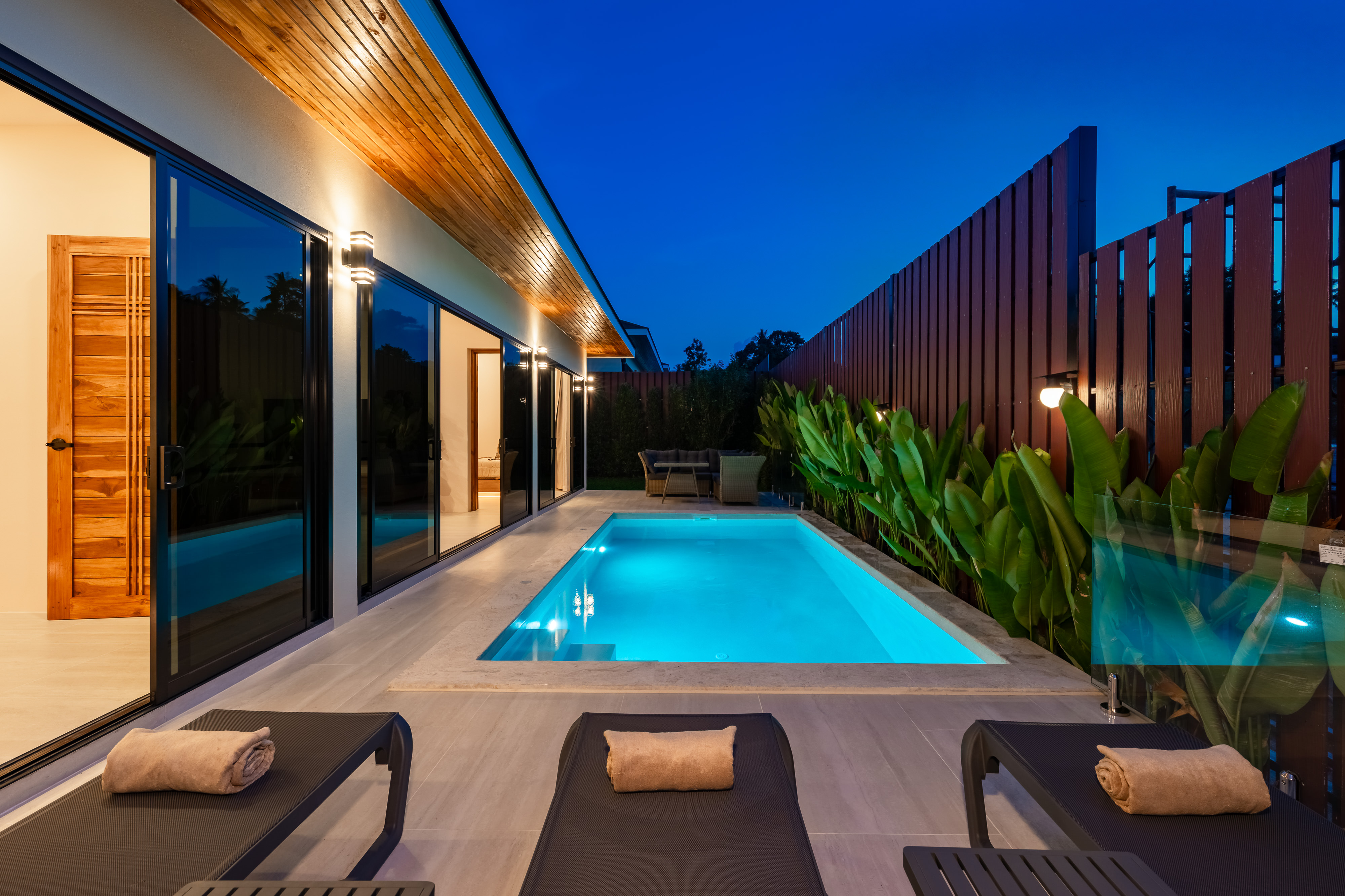 N24 Kairos — golden hour luxury villa with private pool, Bo Put Koh Samui
