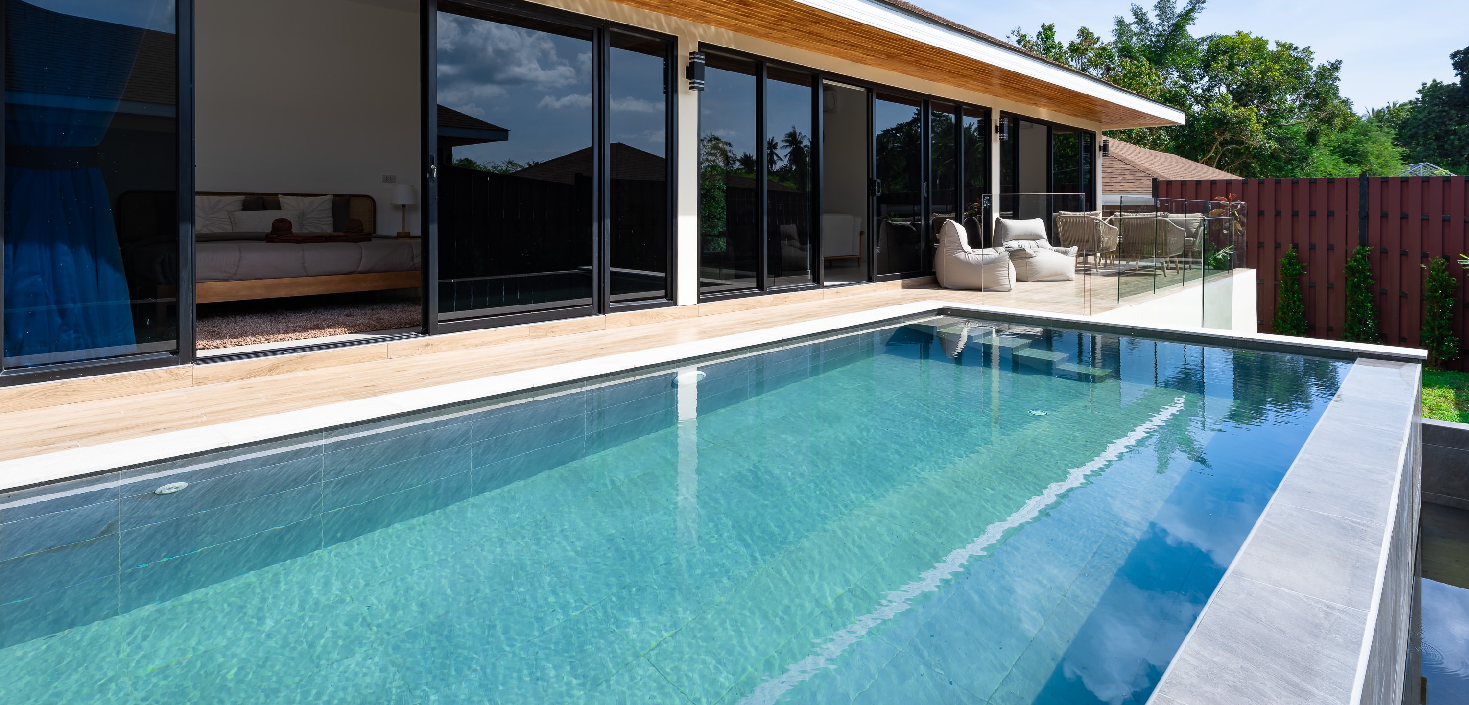 N27 The Light Villa — private pool and glass facade, Koh Samui